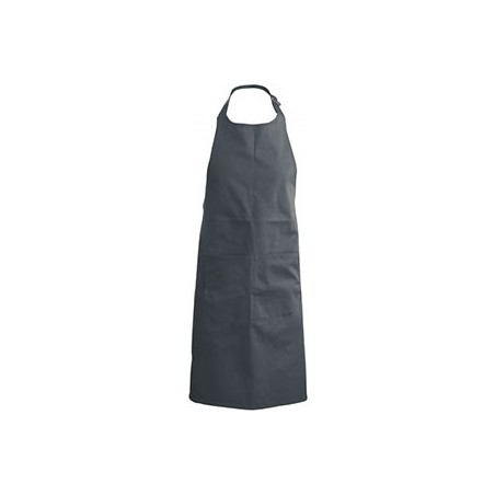 Tablier de Cuisine Gris Brodé