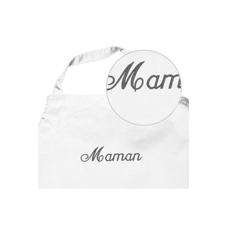 Tablier de Cuisine Enfant Blanc Brodé