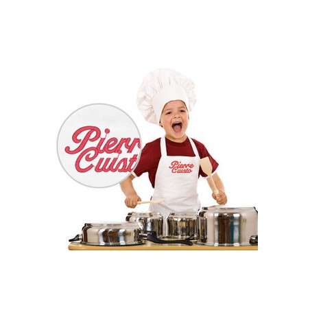 Tablier de Cuisine Enfant Blanc Brodé