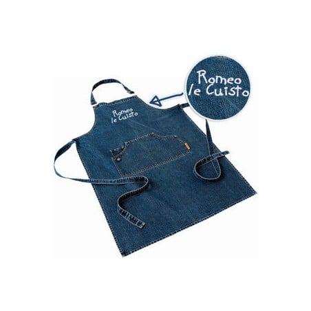 Tablier de Cuisine en Jean Brodé
