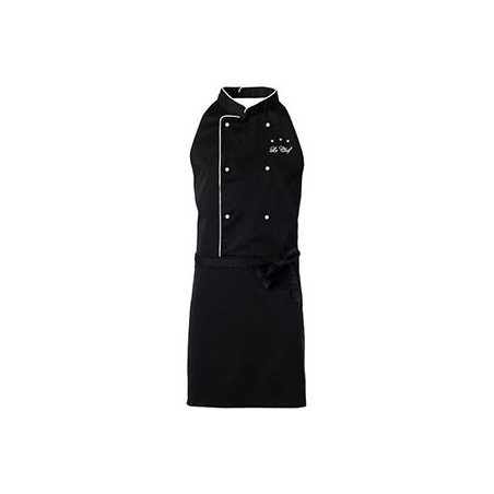 Tablier de Chef Cuisinier Noir Brodé