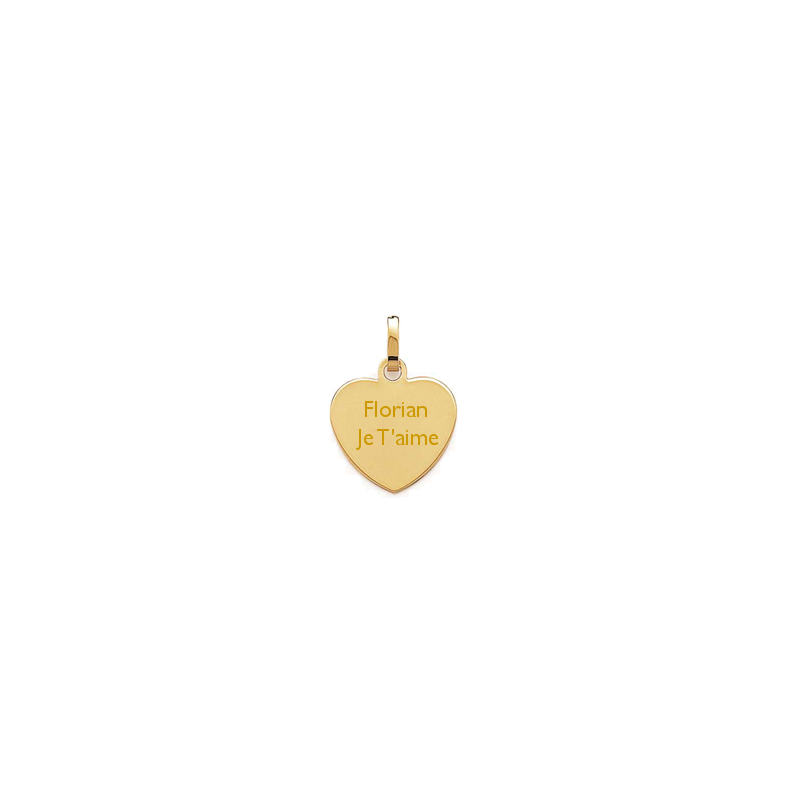 Pendentif Plaqué Or 18k Coeur