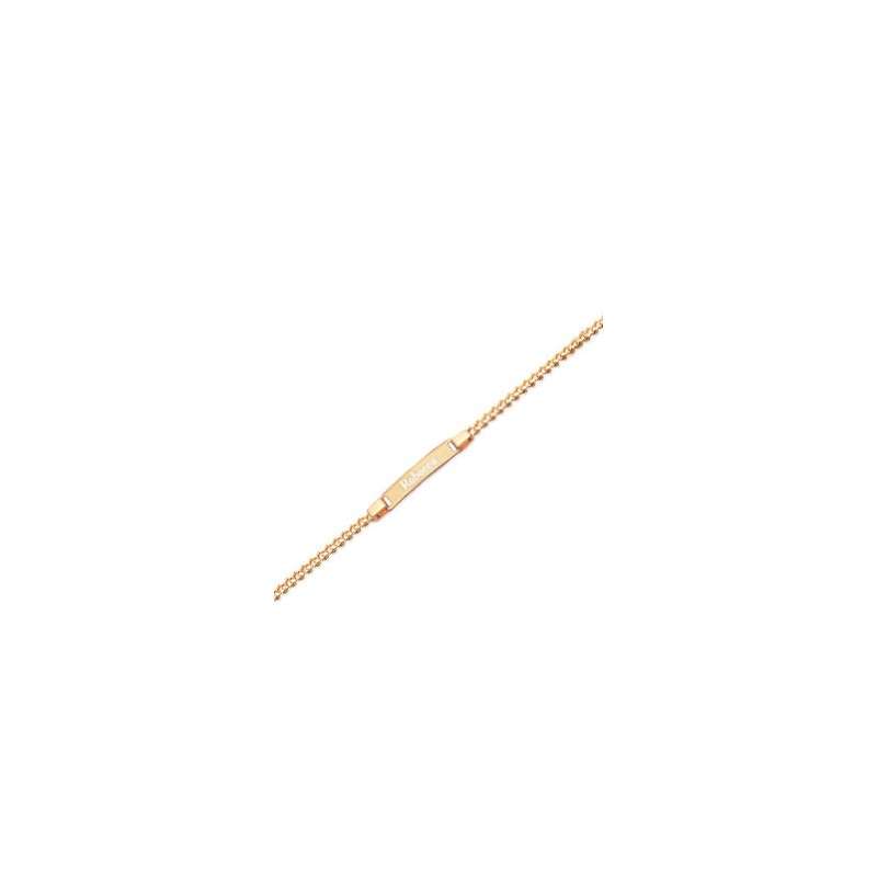 Gourmette Maille 5mm en Plaqué Or 18k