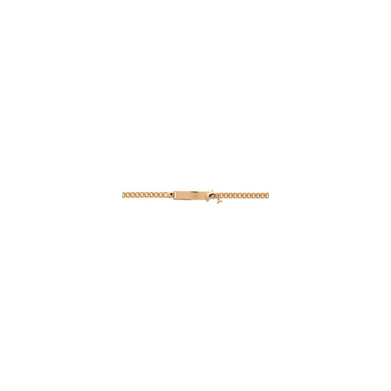Gourmette Maille Dauphin 5mm en Plaqué Or 18k