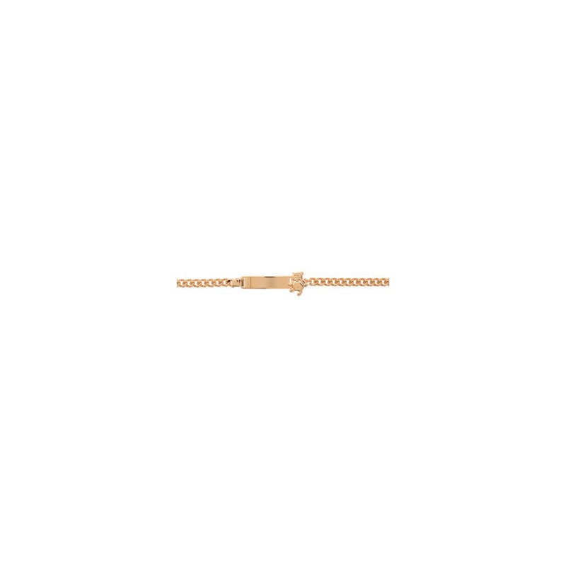 Gourmette Maille Ourson 5mm en Plaqué Or 18k