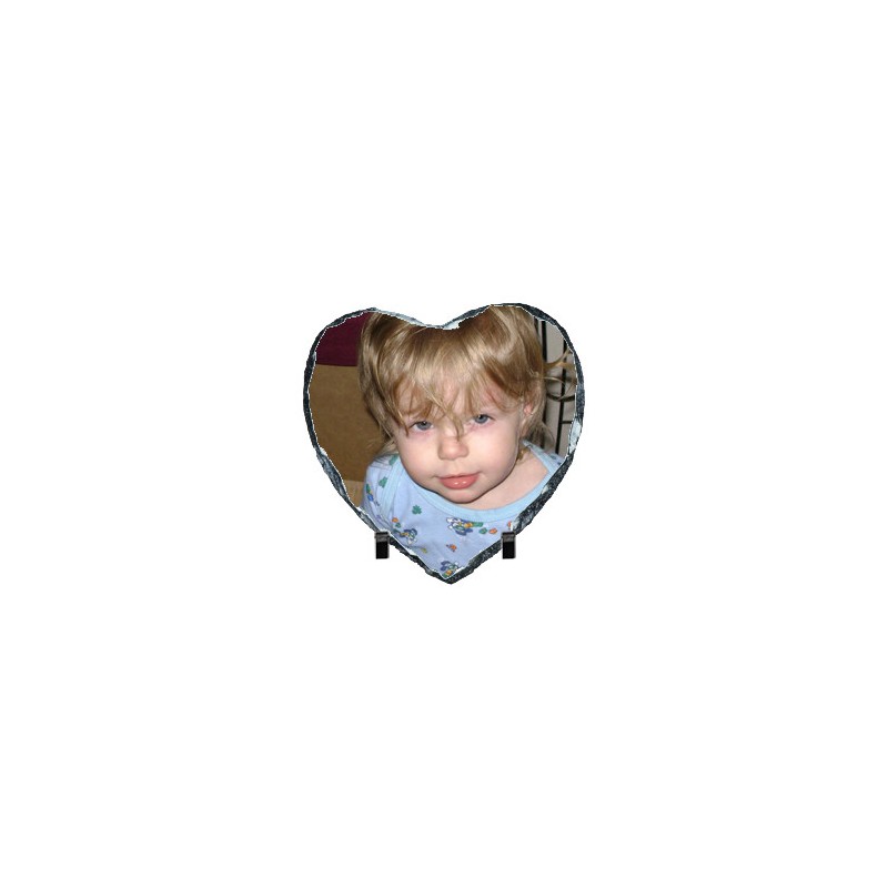Cadre Photo Coeur en Ardoise