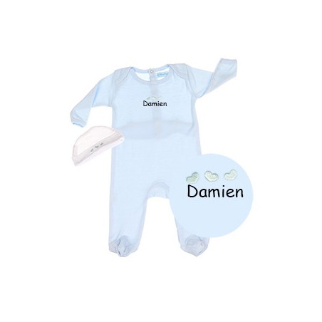 Coffret Body 2 pièces Bleu Brodé
