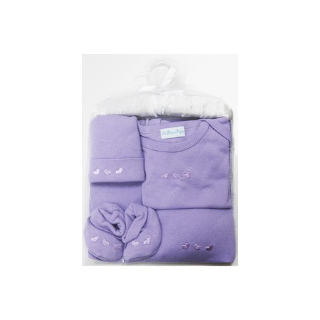 Coffret Body 5 pièces Violet Brodé