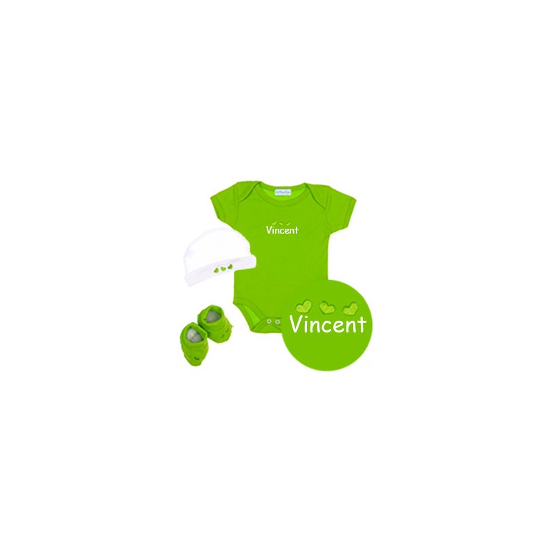Coffret Body 3 pièces Vert Brodé