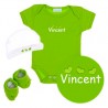 Coffret Body 3 pièces Vert Brodé