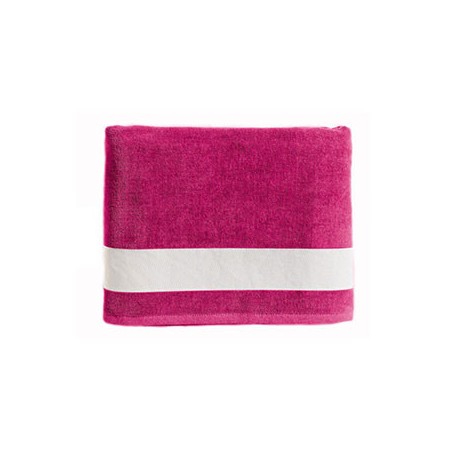 Serviette de Plage Framboise Brodée