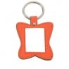 Porte-clé Rectangle Simili-cuir Orange