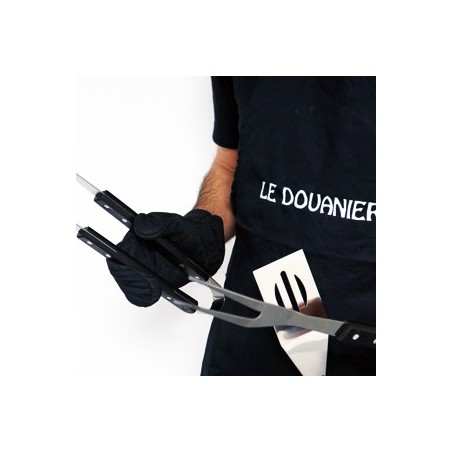 Kit barbecue, tablier brodé et accessoires