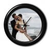 Horloge Photo Murale Ronde Bord Noir