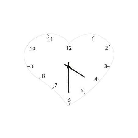 Horloge Photo Coeur en bois