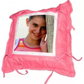 Coussin Bouton Rose