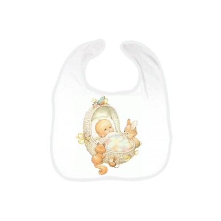 Bavoir Blanc Premium Pour Bébé