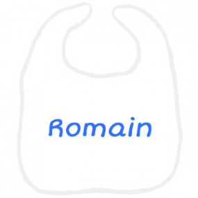 Bavoir Blanc Brodé Pour Bébé