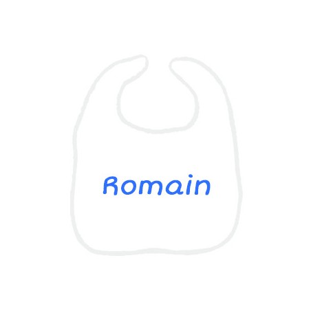Bavoir Blanc Brodé Pour Bébé