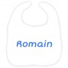 Bavoir Blanc Brodé Pour Bébé