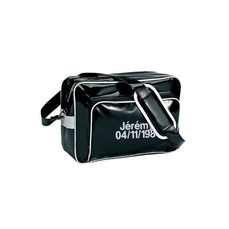 Grande Sacoche Bowling Noire Brodée