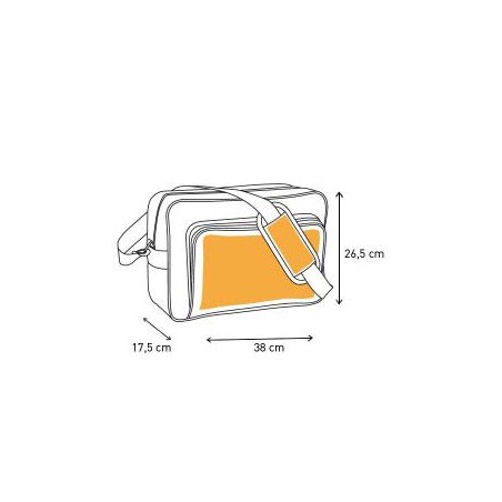 Grande Sacoche Bowling Blanche Brodée