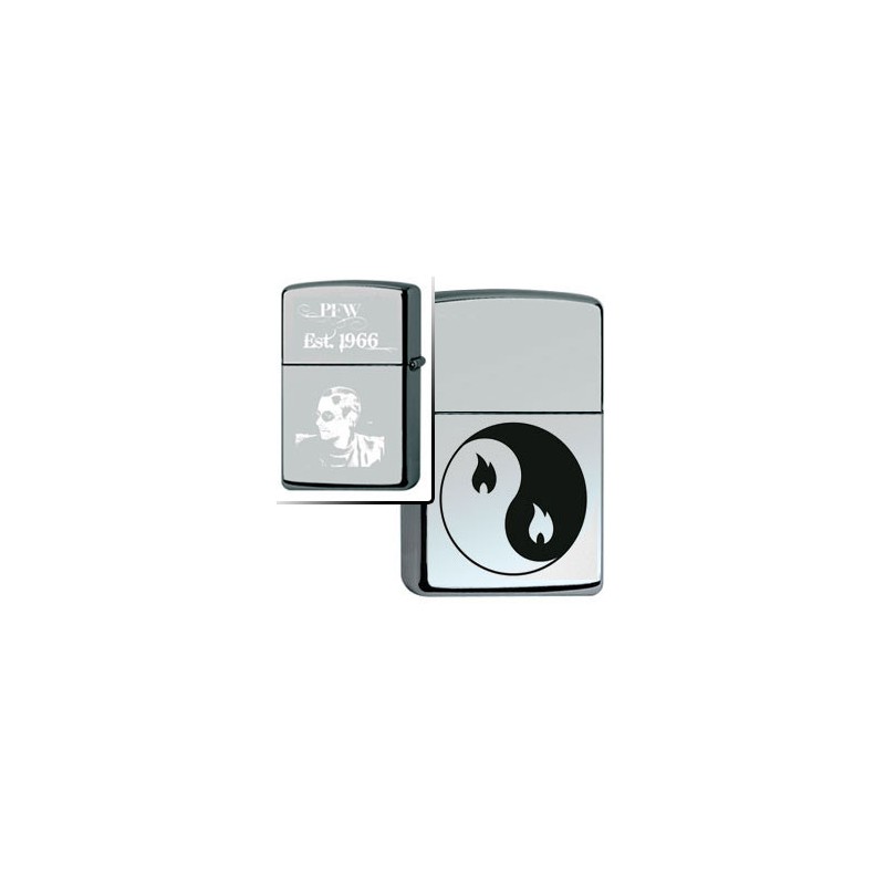 Briquet Zippo gravé yin yang