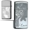 Briquet Zippo slim fleur
