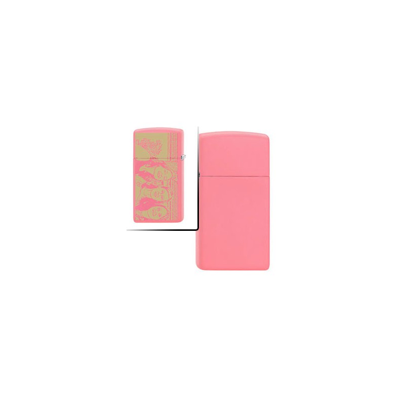 Briquet Zippo Pink Matte Slim