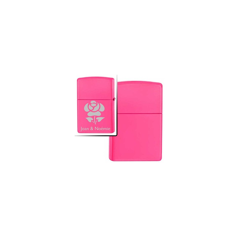 Briquet Zippo rose fluo