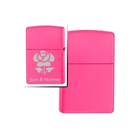 Briquet Zippo rose fluo