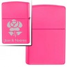 Briquet Zippo rose fluo