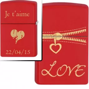 Briquet Zippo Love Zipper