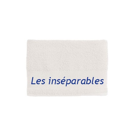 Serviette de Bain Blanche Brodée