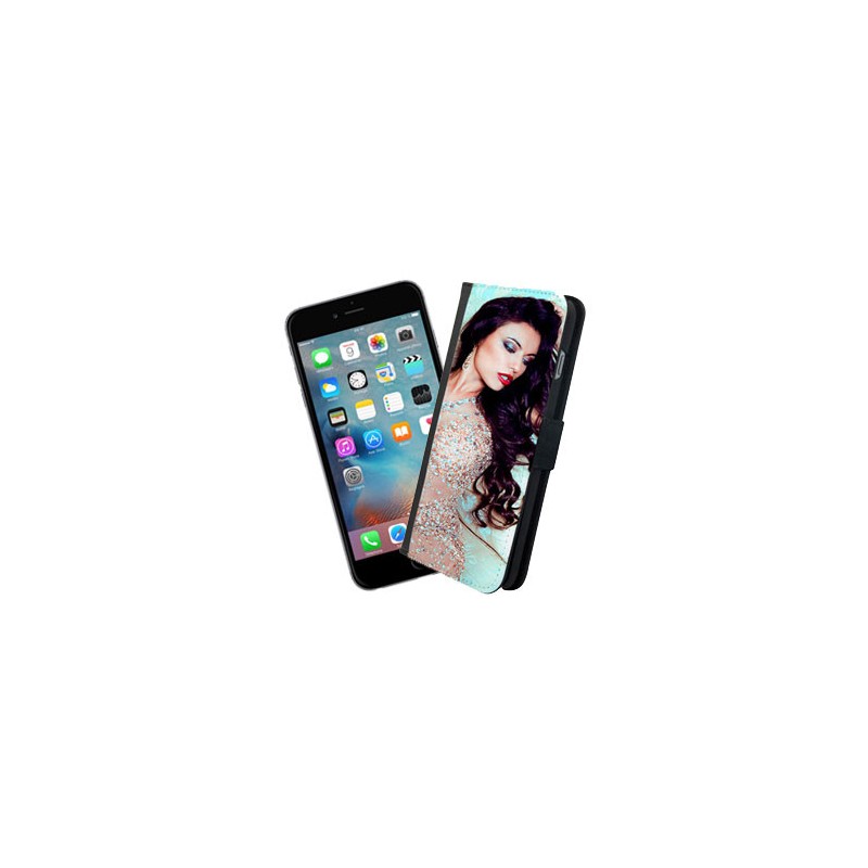 Etui Photo iPhone 6 Plus/6S Plus à Clapet Bord Noir