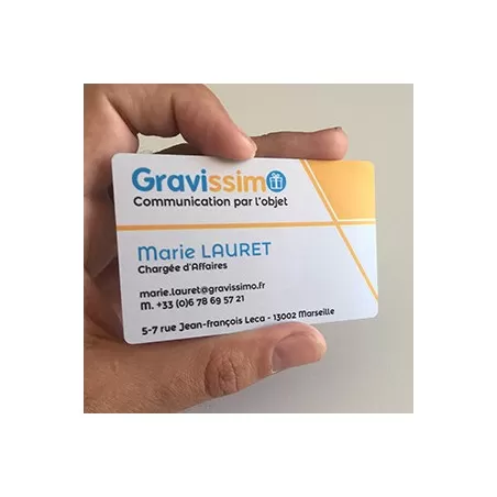 10 Cartes de Visite Aluminium Brossée