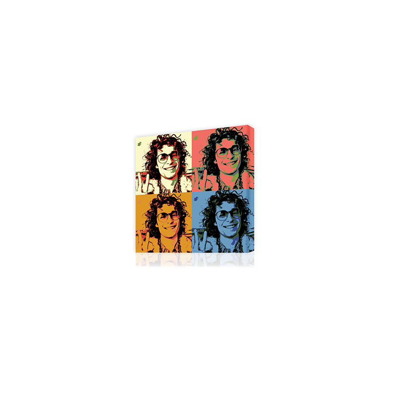 Tableau Pop Art Toile Personnalisé 4 photos Mao - 30 x 30 cm