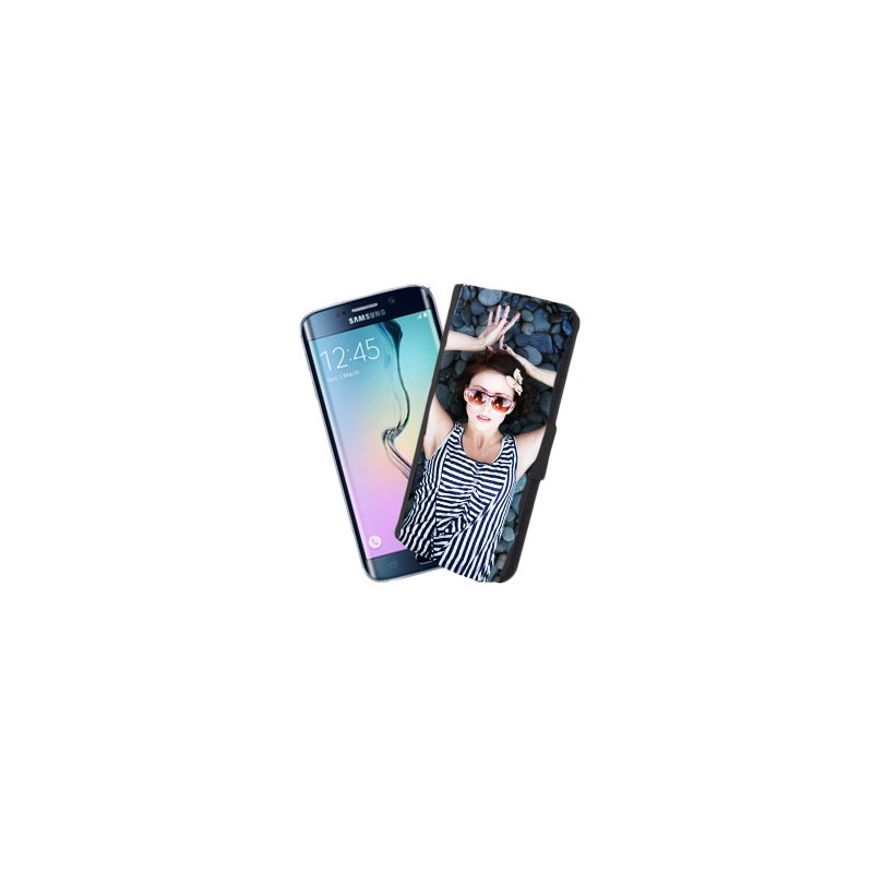 Etui Photo Samsung Galaxy S6 Edge Clapet Bord Noir