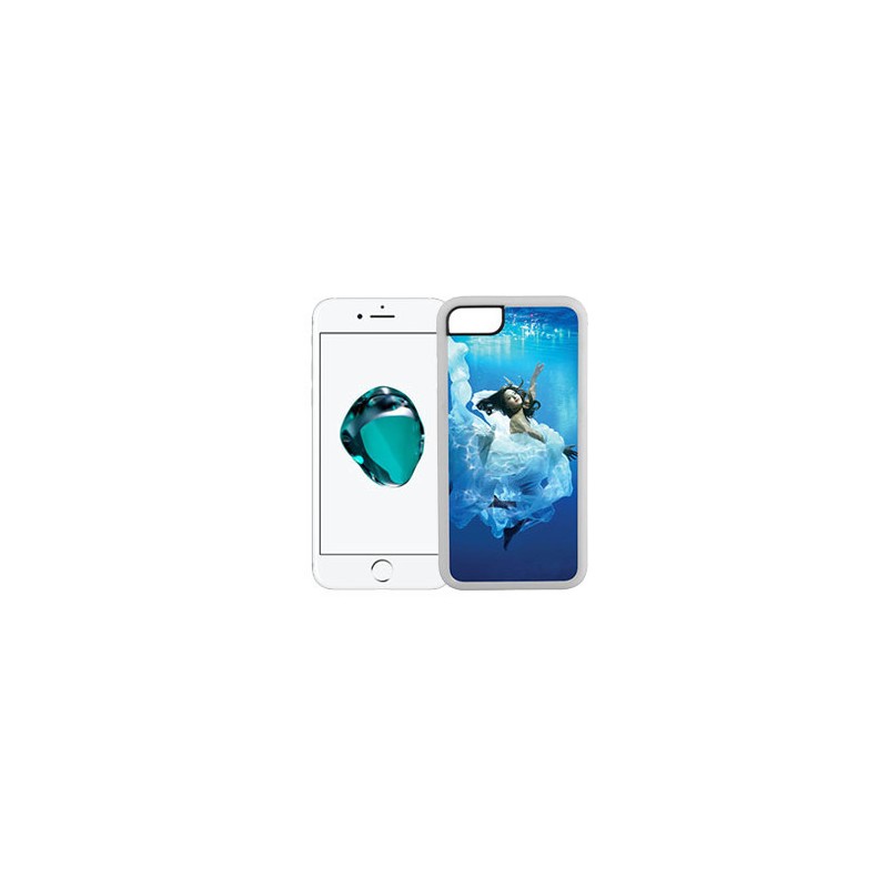 Coque Photo iPhone 8 Bord Souple Blanc