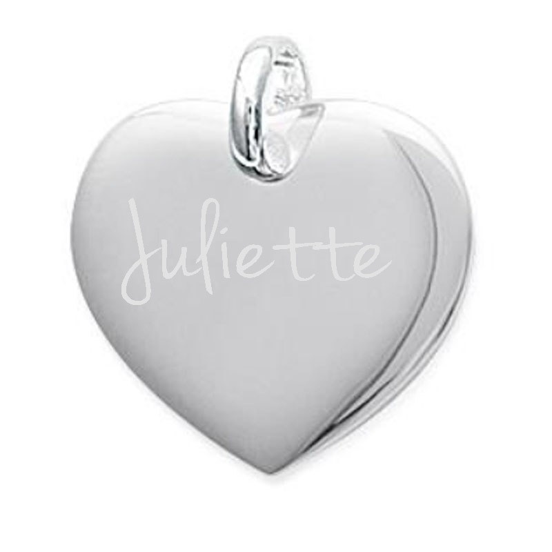Pendentif coeur prénom gravé Pendentif coeur prénom gravé
