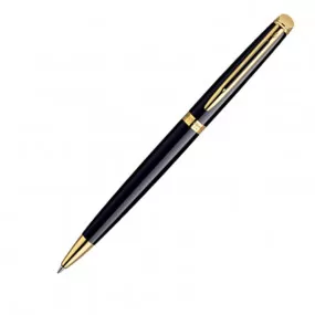 Stylo waterman gravé hémisphère noir et or