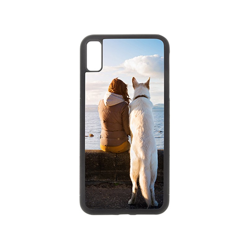 Coque Photo iPhone Xs Max bord souple noir