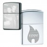 Zippo avec symbole flame à graver au verso