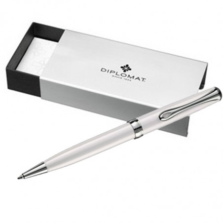 Stylo laqué blanc diplomat