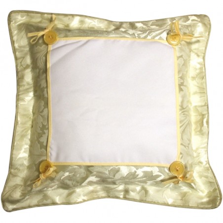 Coussin Bouton Beige