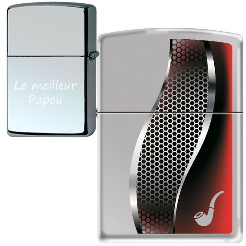 Briquet zippo Pipe lighter gravé