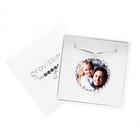 Grand collier avec photo imprimée Grand collier avec photo imprimée