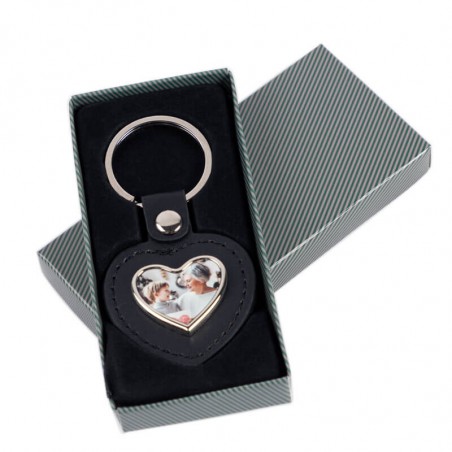 porte clef cuir noir coeur à personnaliser porte clef cuir noir coeur à personnaliser