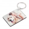 porte clefs rectangulaire bois imprimé