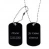 Dog tag gravé double plaque